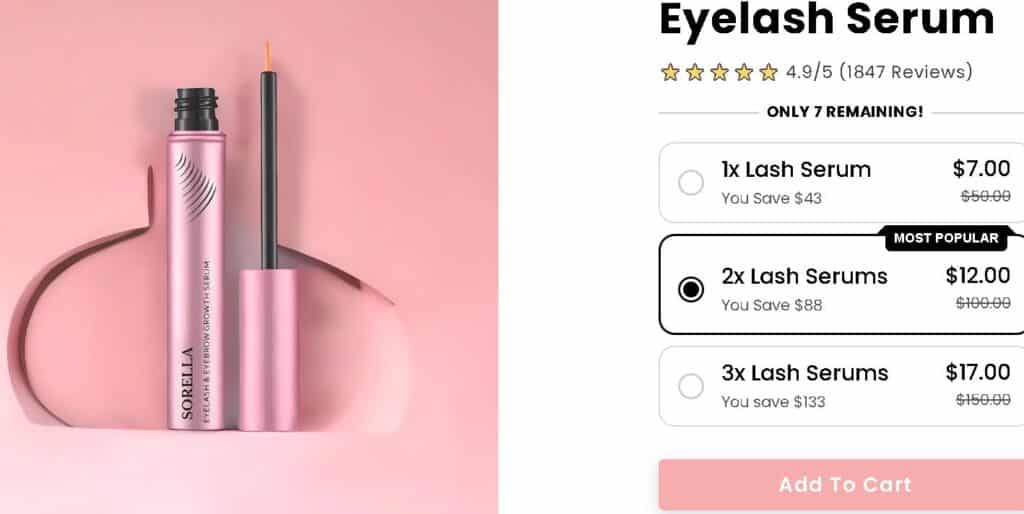 Sorella Eyelash Serum Price