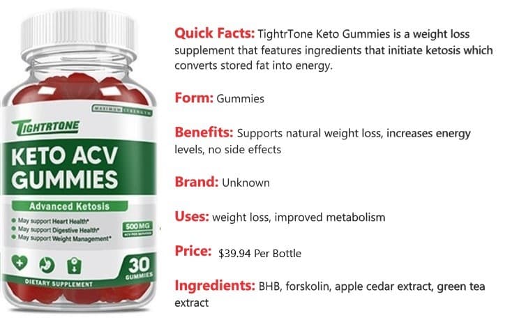 TightrTone Keto ACV Gummies Reviews