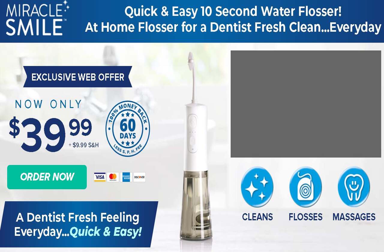 Live - Miracle Smile Deluxe Pro Water Flosser