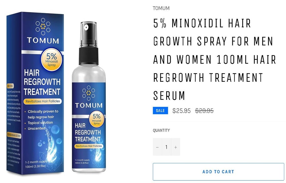 Tomum Hair Growth Spray Reviews