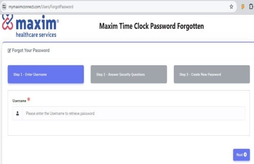 Maxim Time Clock Forgot Password