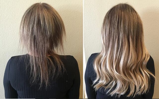 Vegamour Hair Serum Before and After